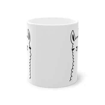 Tasse drôle de lama mignon, blanche, tasse à café, tasse à thé pour enfants, 325 ml / 11 oz 5