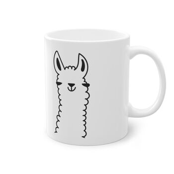 Tasse drôle de lama mignon, blanche, tasse à café, tasse à thé pour enfants, 325 ml / 11 oz 6