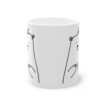 Tasse drôle ours mignon, blanche, tasse à café, tasse à thé pour enfants, 325 ml / 11 oz 2