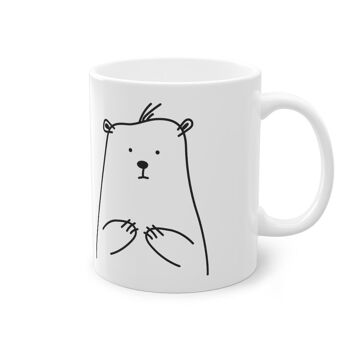 Tasse drôle ours mignon, blanche, tasse à café, tasse à thé pour enfants, 325 ml / 11 oz 4