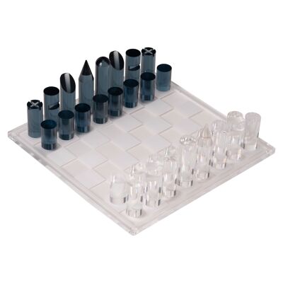 Acrylspiel - Schach- und Dame-Set