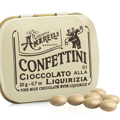 CONFETTINI 20g - Liquorice & Milk Chocolate buttons