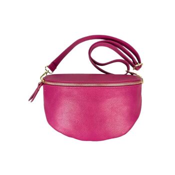 Grand sac banane en cuir italien pour femme avec compartiment intérieur 7