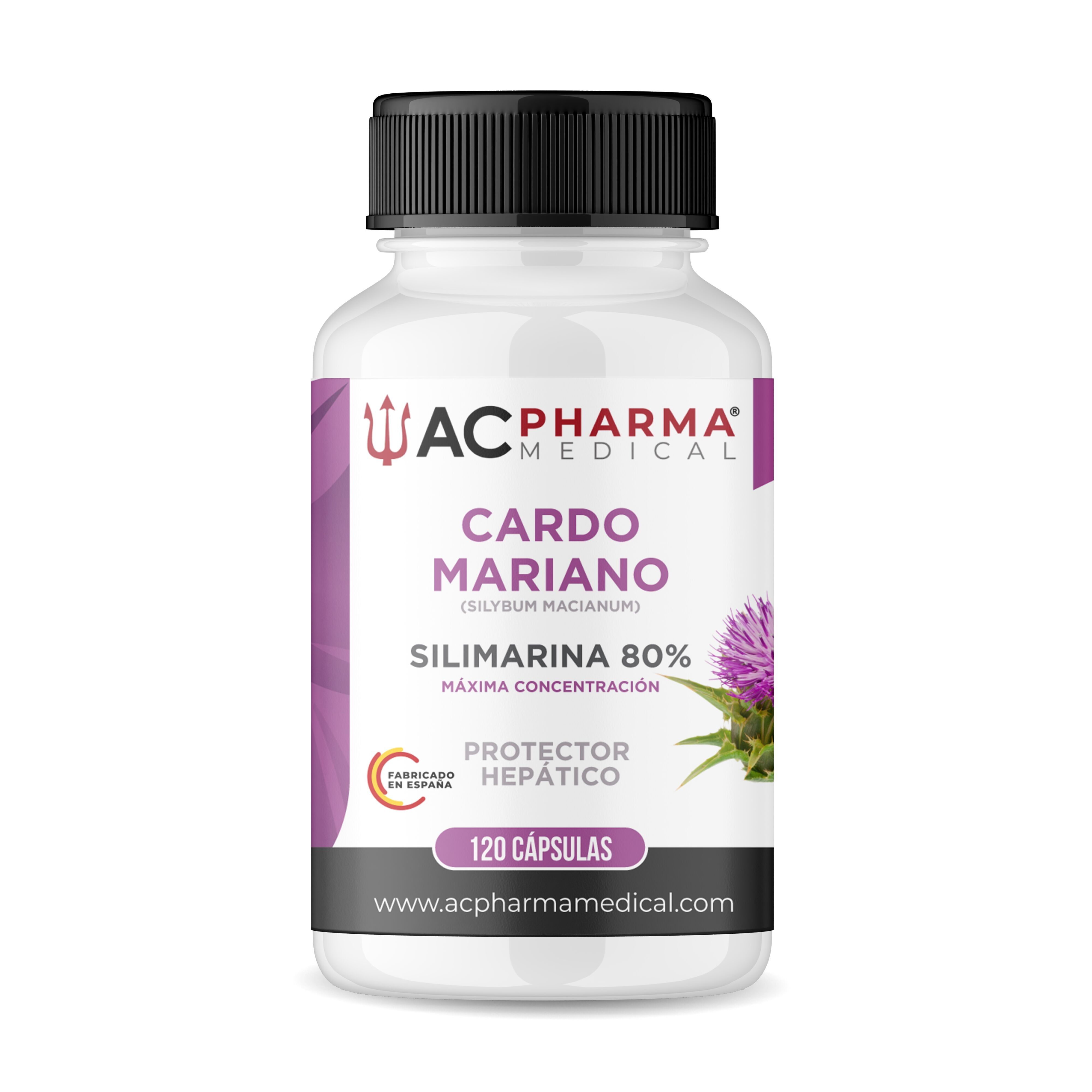 CAPSULE DI CARDO MARIANO | 80% Silimaria e 30% Silibina | Protettore del fegato - Detox - Estratto di cardo mariano biologico - 120 capsule