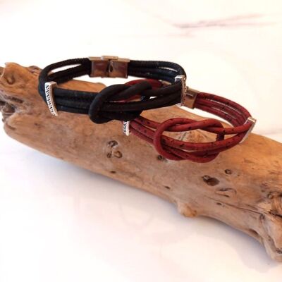 Men's or unisex cork bracelet - Mathis - Ethical and vegan fashion for men