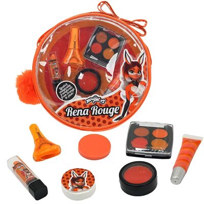 Miraculous Ladybug, Rena Rouge 10-in-1-Make-up-Set für Kinder mit Nagellack, Lippenstift, gepresster Puderpalette, Lipgloss ... Pompom – Ref: M05005 (Wyncor)