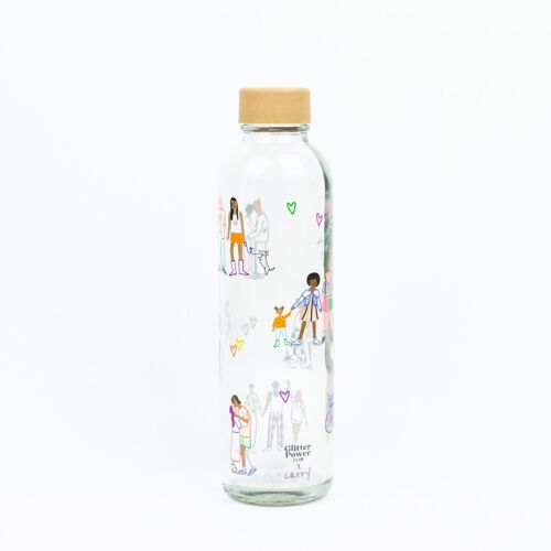 Trinkflasche aus Glas - CARRY Bottle LOVE IS LOVE 0,7l