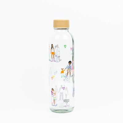 Glass drinking bottle - CARRY Bottle LOVE IS LOVE 0.7l