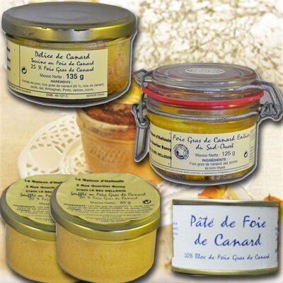 Degustazione di foie gras francese, del sud-ovest