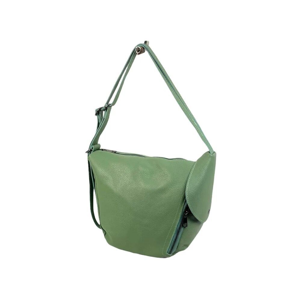 Bolso Mochila De Piel Con Doble Cierre