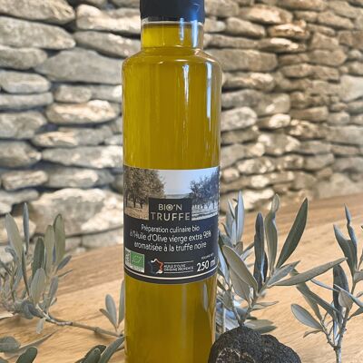 Preparation Extra Virgin Olive Oil Flavored with Organic Black Truffle