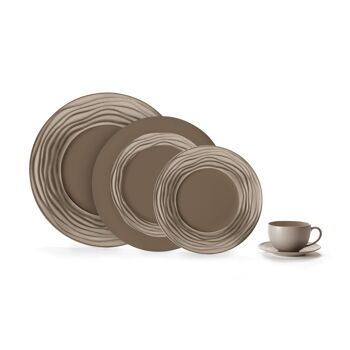 Escale Nature Terre - Coffret 6 tasses et soucoupes thé-MEDARD DE NOBLAT 2