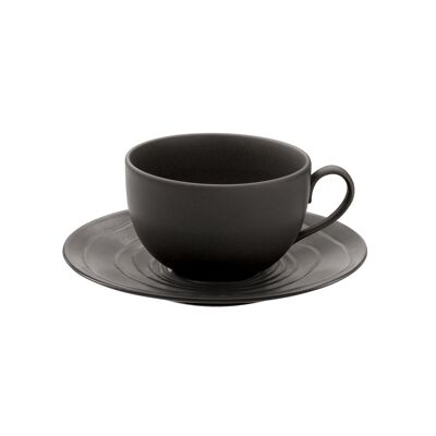 Escale Nature Gris - Set di 6 tazzine da caffè con piattino-MEDARD DE NOBLAT