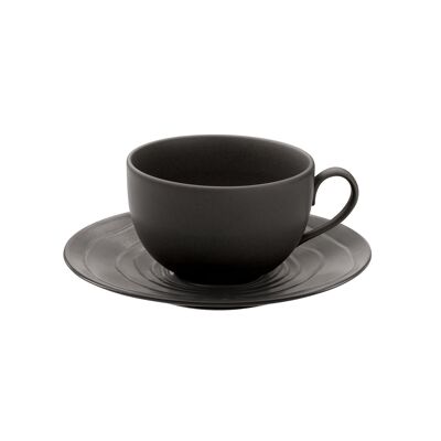 Escale Nature Gris - Set of 6 coffee cups and saucers-MEDARD DE NOBLAT