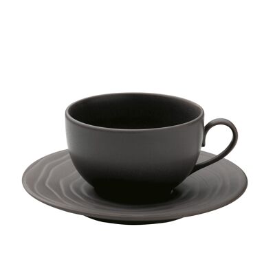 Escale Nature Gris - Set of 6 tea cups and saucers-MEDARD DE NOBLAT