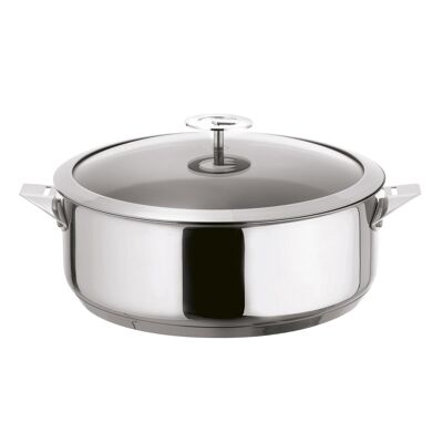 Eclipse - Sartén 24cm acero inoxidable revestido con tapa-CUISINOX