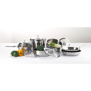 Eclipse - Sauteuse 24cm inox revêtu avec couvercle-CUISINOX 4