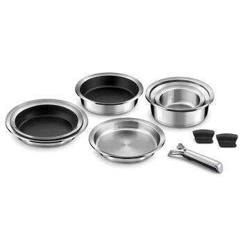 Ycône - Poêle 24cm inox revêtement Greblon C3-CUISINOX 4