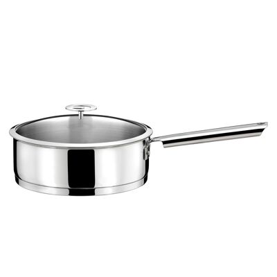 Elysée - Saute pan 24cm coated stainless steel with universal cover-CUISINOX