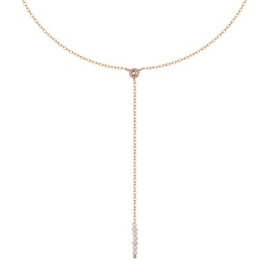 Y-GABRIELLE lange Perlenkette Gold & Zuchtperlen