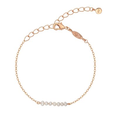 Pearl chain bracelet GABRIELLE Gold & Cultured pearls