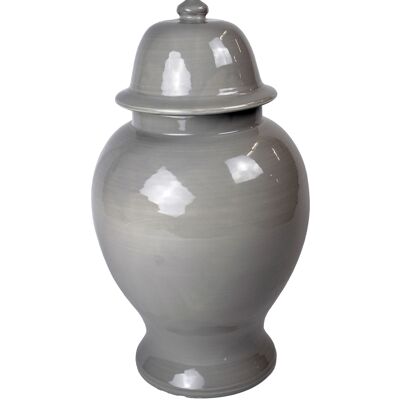Vaso tempio ceramica grigio 40 cm