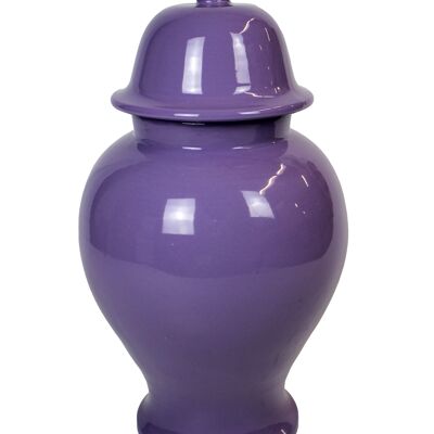 Vase temple céramique violet 40 cm