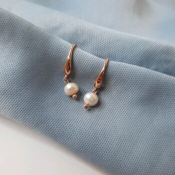 Boucles d'oreilles perle IMPRESSION Doré & Perles de culture 4