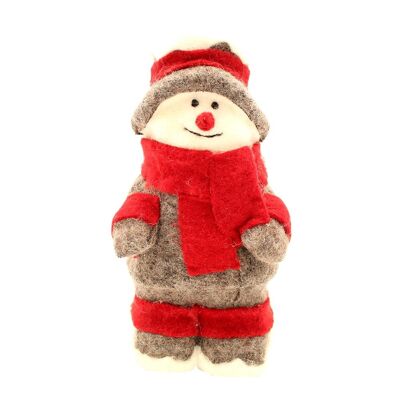 SNOWMAN WITH SNOWY HAT 33CM