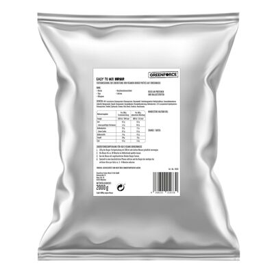 Non confezionato 2000 g | Hamburger vegani | Sostituto della carne GREENFORCE 2.0Kg | polvere per hamburger a base vegetale a base di piselli | Senza glutine, ricco di proteine e vegano a base di piselli