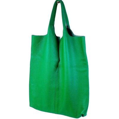 Borsa shopper universitaria in pelle con borsa aggiuntiva