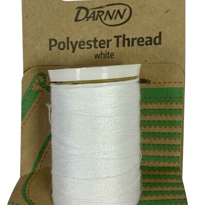 WHITE THREAD (200 meters), White Polyester Thread, White Sewing Thread Spool, Universal All Purpose Thread, Hand Sewing Threads