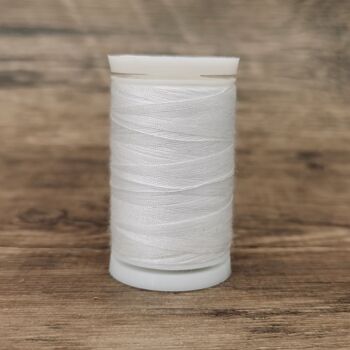 FIL BLANC (200 mètres), fil de polyester blanc, bobine de fil à coudre blanc, fil universel tout usage, fils à coudre à la main 2