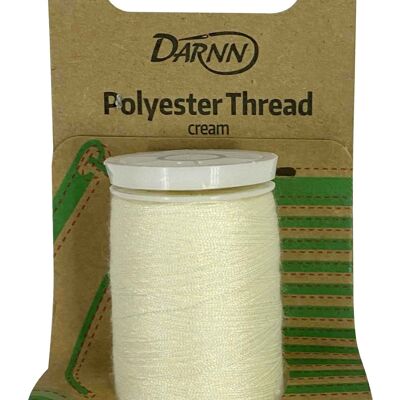 CREAM THREAD (200meters), Polyester Thread in Cream, Multi Purpose Thread in Cream, Cream Thread Spool, Embroidery Thread in Cream