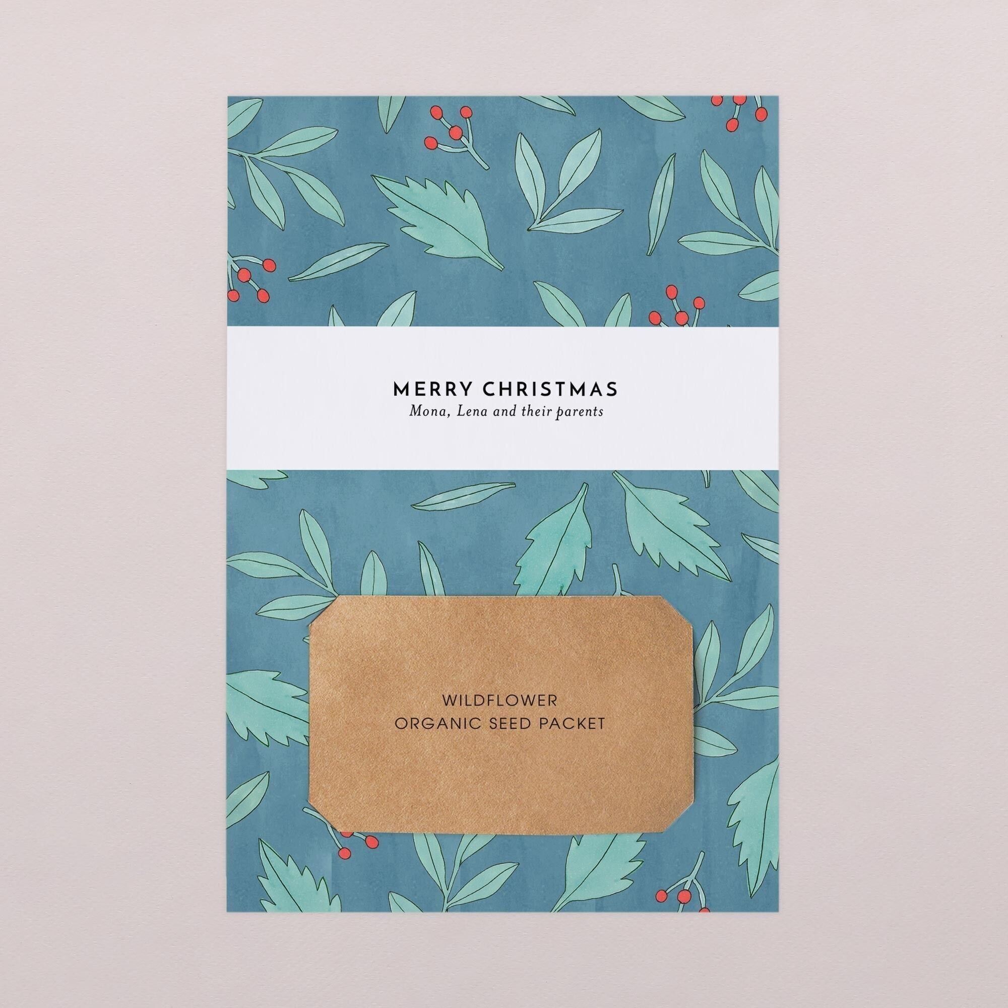 Biglietto d'auguri piantabile - Blu invernale