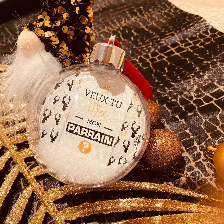 Adorno navideño - ¿Serás mi padrino?