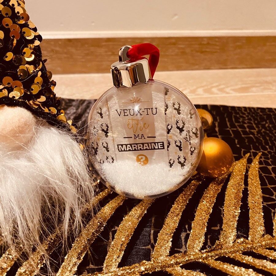 Palla di Natale - Annuncio della gravidanza Sarai la mia madrina