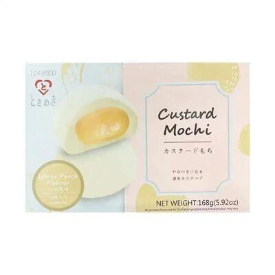 Custard Mochi Mixed Flavors 168 gr - White peach