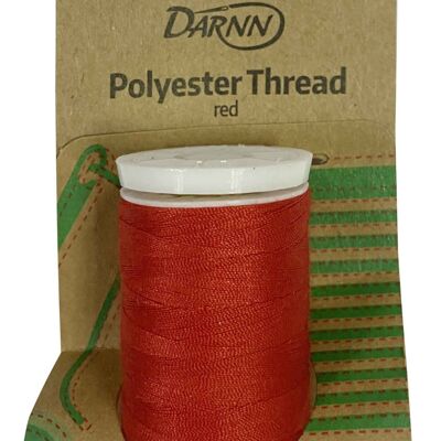 RED THREAD (200meters), Classic Red Polyester Thread, Multi Purpose Thread Spool in Red, Durable Crafting Red Thread, Red Sewing Thread