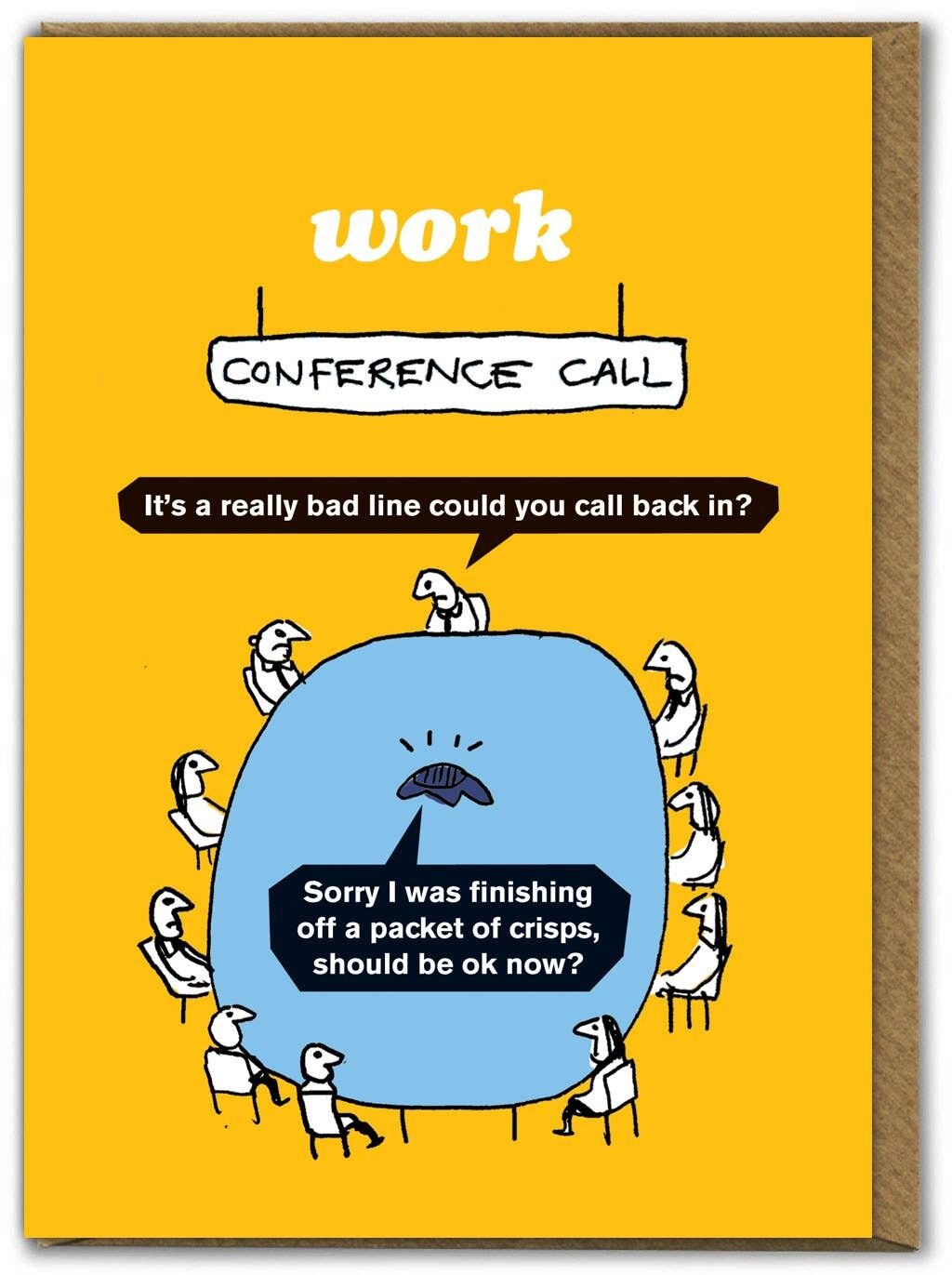 Biglietto divertente - Teleconferenza di Modern Toss