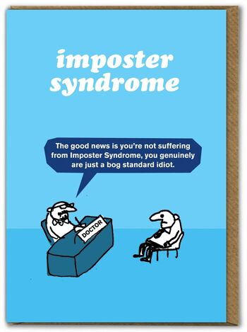 Carte amusante – Syndrome de l'imposteur par Modern Toss 1
