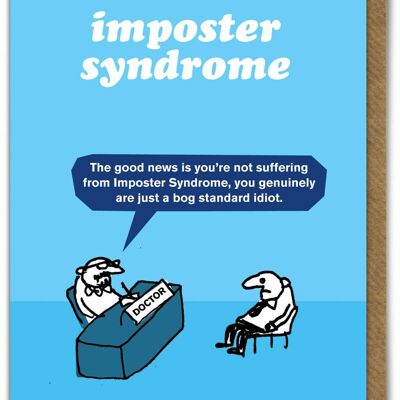 Tarjeta divertida: síndrome del impostor de Modern Toss