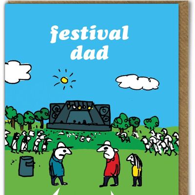 Biglietto divertente: papà festival di Modern Toss