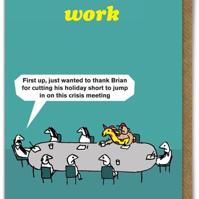 Carte amusante – Réunion de crise par Modern Toss