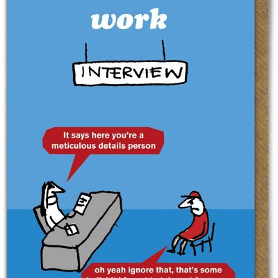 Lustige Karte – Interviewdetails von Modern Toss