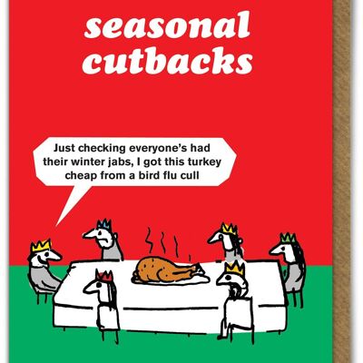 Carte de Noël amusante – Grippe aviaire à la dinde par Modern Toss