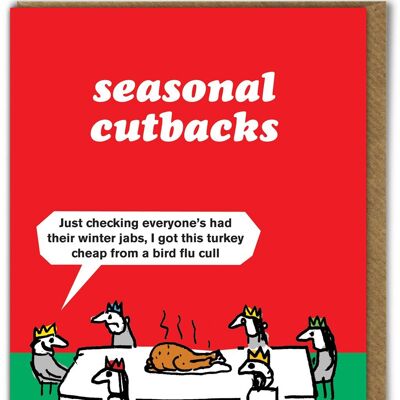 Divertente cartolina di Natale - Influenza aviaria turca di Modern Toss
