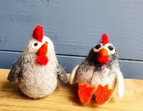 Handmade Felt Chickens