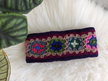 Violet - bandeau au crochet de style Boho vintage