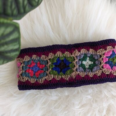 Purple - Vintage Boho Style Crocheted Headband